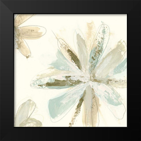 Floral Impasto II Black Modern Wood Framed Art Print by Vess, June Erica