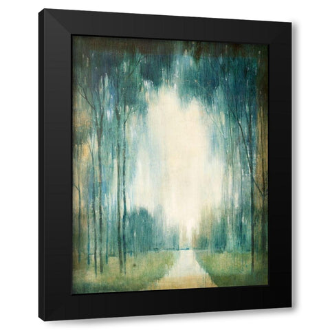 Custom Morning Rain Black Modern Wood Framed Art Print by OToole, Tim