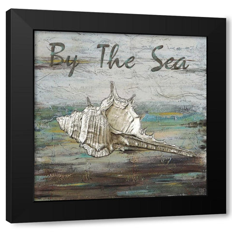 At the Shore II Black Modern Wood Framed Art Print by Reynolds, Jade
