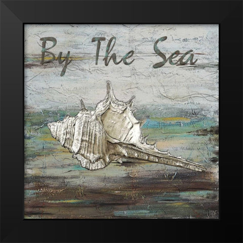 At the Shore II Black Modern Wood Framed Art Print by Reynolds, Jade