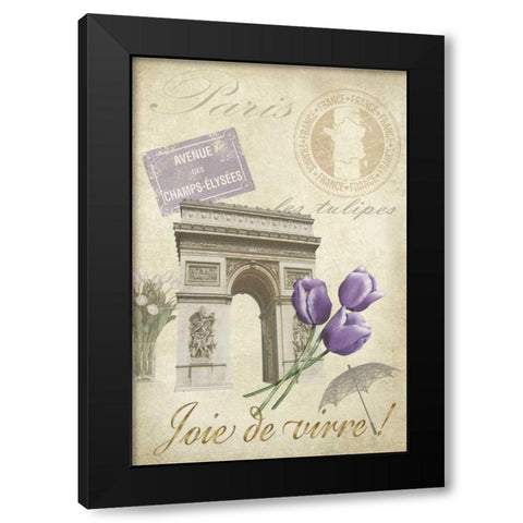 Paris Tour II Black Modern Wood Framed Art Print with Double Matting by Reynolds, Jade