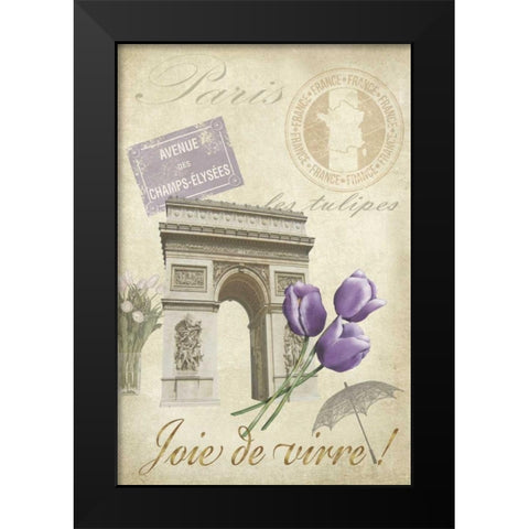 Paris Tour II Black Modern Wood Framed Art Print by Reynolds, Jade