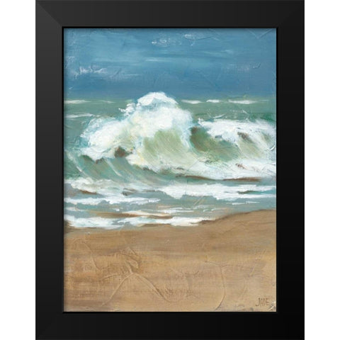 Waves II Black Modern Wood Framed Art Print by Reynolds, Jade