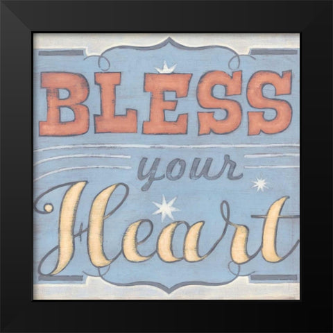 Southern Sentiments II Black Modern Wood Framed Art Print by Vess, June Erica