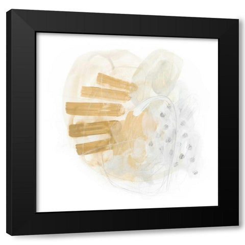 Saffron Energy I Black Modern Wood Framed Art Print with Double Matting by Vess, June Erica