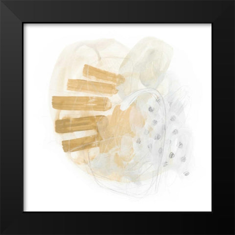 Saffron Energy I Black Modern Wood Framed Art Print by Vess, June Erica