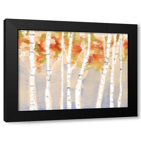 Swaying Birches II Black Modern Wood Framed Art Print with Double Matting by Goldberger, Jennifer