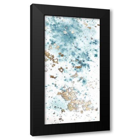 Blue Nebula I Black Modern Wood Framed Art Print by Vess, June Erica