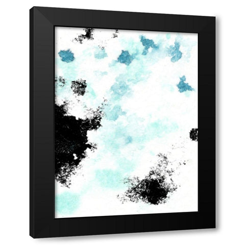 Blue Nebula II Black Modern Wood Framed Art Print by Vess, June Erica