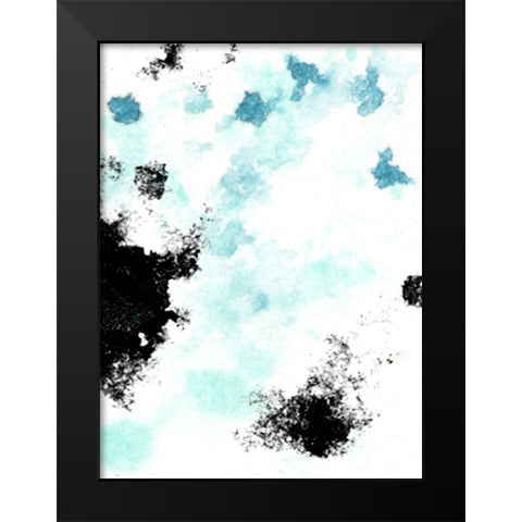 Blue Nebula II Black Modern Wood Framed Art Print by Vess, June Erica
