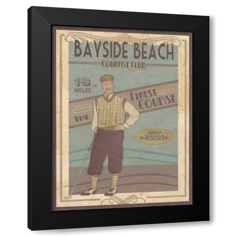 Retro Golf II Black Modern Wood Framed Art Print with Double Matting by Vess, June Erica