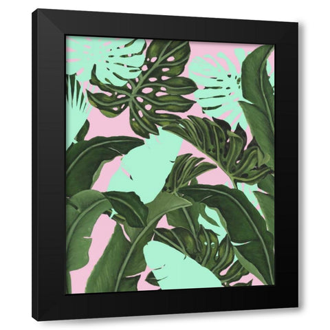 Neon Jungle II Black Modern Wood Framed Art Print with Double Matting by McCavitt, Naomi
