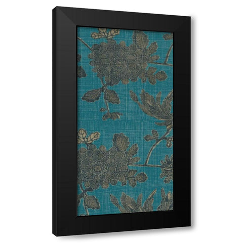 Chrysanthemum Panel II Black Modern Wood Framed Art Print with Double Matting by Zarris, Chariklia