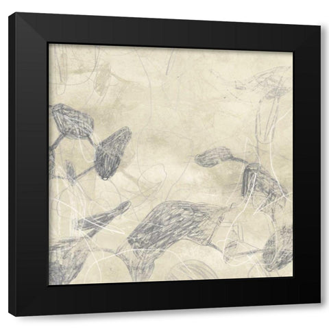 Graphite Inversion II Black Modern Wood Framed Art Print with Double Matting by Vess, June Erica