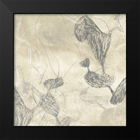 Graphite Inversion III Black Modern Wood Framed Art Print by Vess, June Erica