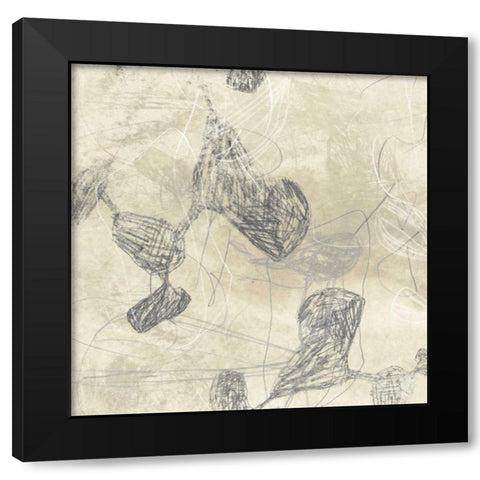 Graphite Inversion IV Black Modern Wood Framed Art Print with Double Matting by Vess, June Erica