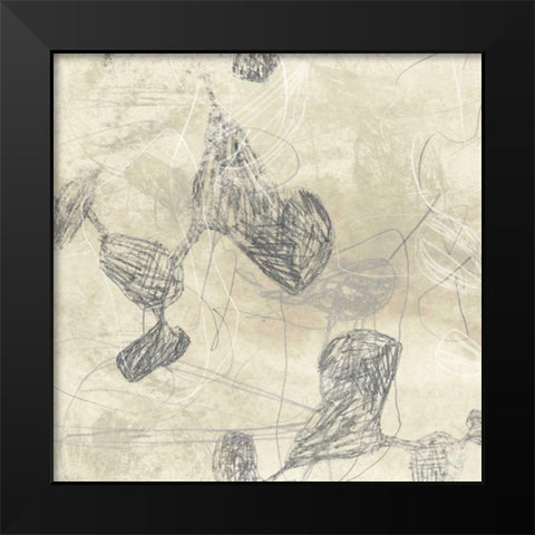 Graphite Inversion IV Black Modern Wood Framed Art Print by Vess, June Erica