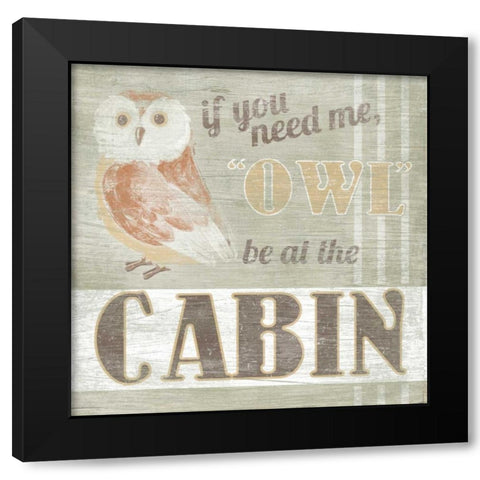 Lodge Life V Black Modern Wood Framed Art Print with Double Matting by Vess, June Erica