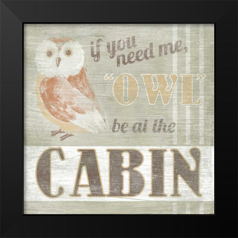 Lodge Life V Black Modern Wood Framed Art Print by Vess, June Erica