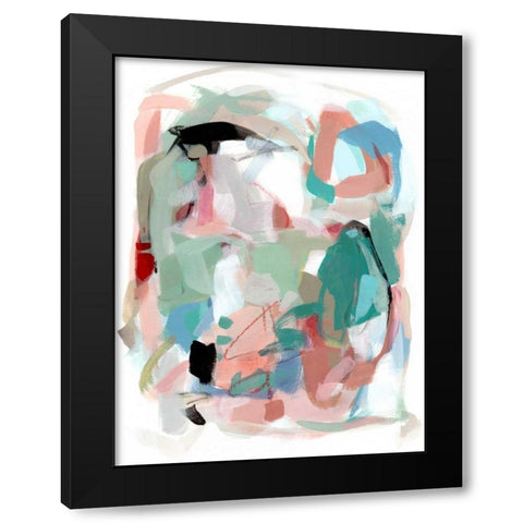 Summer Coral III Black Modern Wood Framed Art Print with Double Matting by Long, Christina
