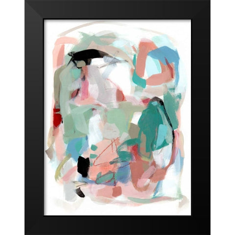 Summer Coral III Black Modern Wood Framed Art Print by Long, Christina
