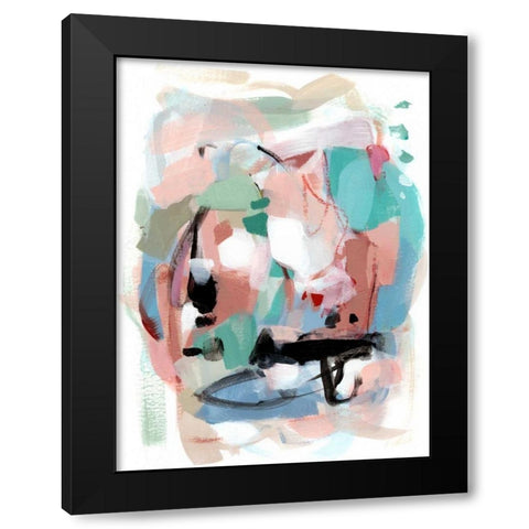 Summer Coral IV Black Modern Wood Framed Art Print with Double Matting by Long, Christina