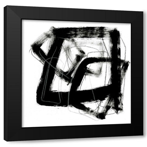 Tessellation I Black Modern Wood Framed Art Print by Vess, June Erica