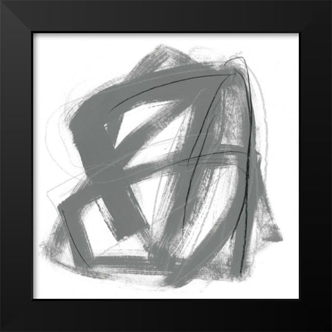 Tessellation II Black Modern Wood Framed Art Print by Vess, June Erica