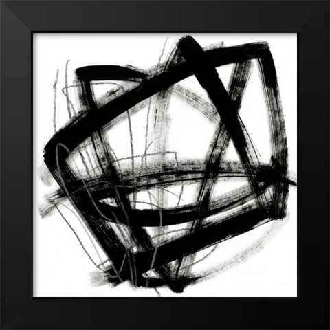 Tessellation III Black Modern Wood Framed Art Print by Vess, June Erica