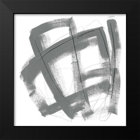 Tessellation IV Black Modern Wood Framed Art Print by Vess, June Erica