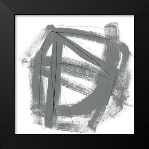 Tessellation VI Black Modern Wood Framed Art Print by Vess, June Erica
