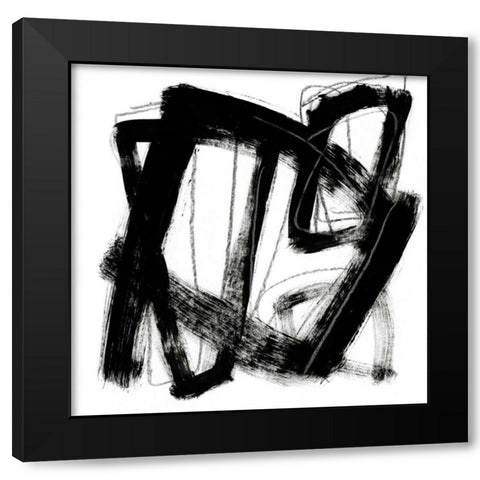 Tessellation VII Black Modern Wood Framed Art Print by Vess, June Erica