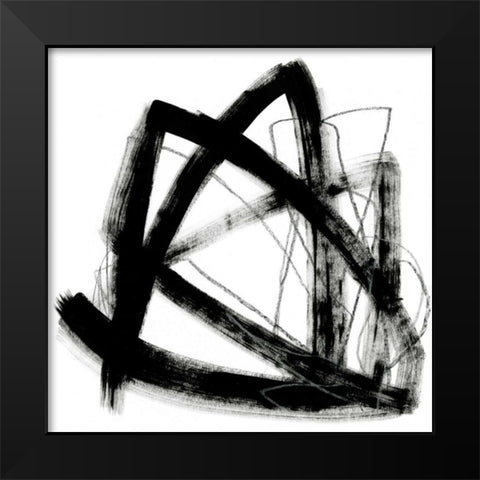 Tessellation IX Black Modern Wood Framed Art Print by Vess, June Erica