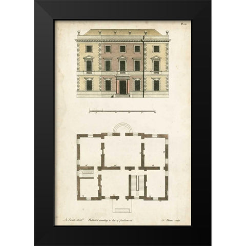 Design for a Building I Black Modern Wood Framed Art Print by Addison, J.