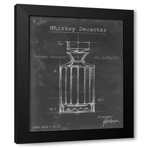 Barware Blueprint VII Black Modern Wood Framed Art Print with Double Matting by Harper, Ethan