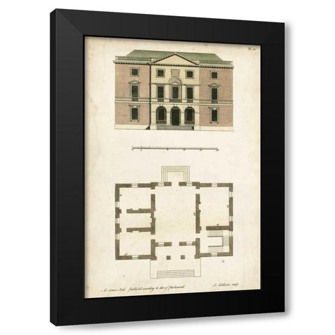 Design for a Building II Black Modern Wood Framed Art Print by Addison, J.