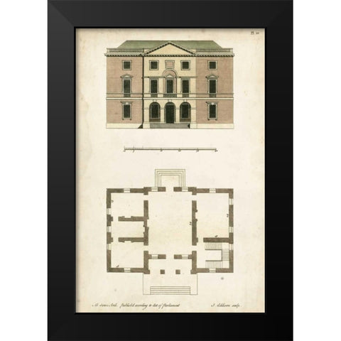 Design for a Building II Black Modern Wood Framed Art Print by Addison, J.