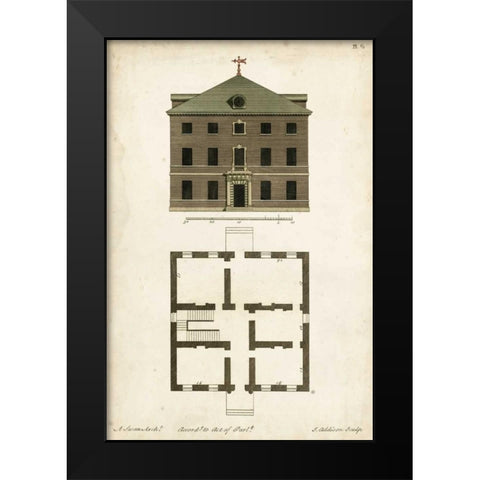 Design for a Building III Black Modern Wood Framed Art Print by Addison, J.