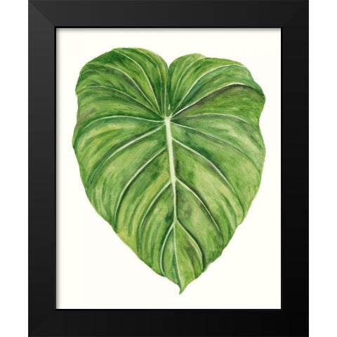 Tropical Breeze Leaves II Black Modern Wood Framed Art Print by McCavitt, Naomi