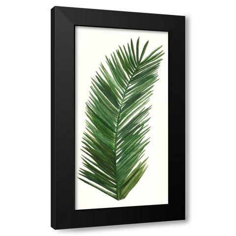 Tropical Breeze Leaves V Black Modern Wood Framed Art Print by McCavitt, Naomi