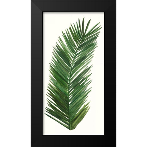Tropical Breeze Leaves V Black Modern Wood Framed Art Print by McCavitt, Naomi