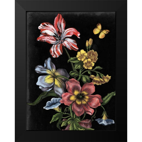 Dark Floral I Black Modern Wood Framed Art Print by McCavitt, Naomi