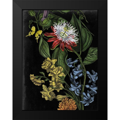 Dark Floral III Black Modern Wood Framed Art Print by McCavitt, Naomi