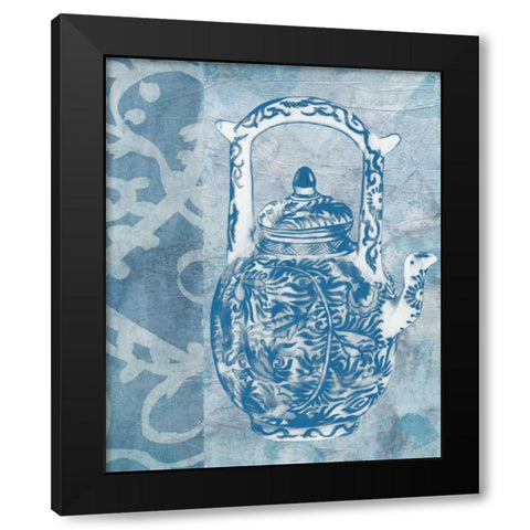 Chinese Teapot  II Black Modern Wood Framed Art Print with Double Matting by McCavitt, Naomi