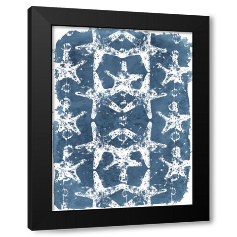 Batik Shell Patterns II Black Modern Wood Framed Art Print with Double Matting by Vess, June Erica