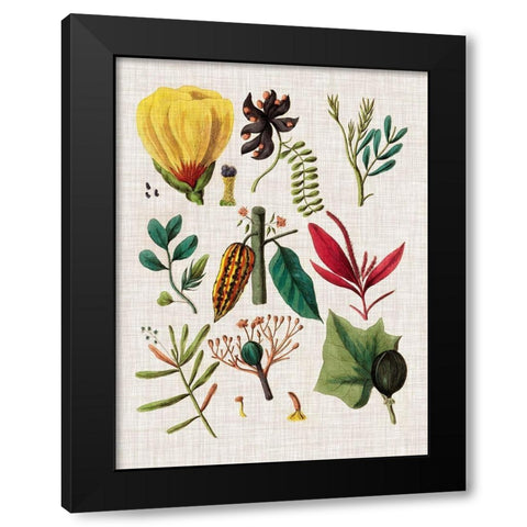 Floral Assemblage I Black Modern Wood Framed Art Print by Vision Studio