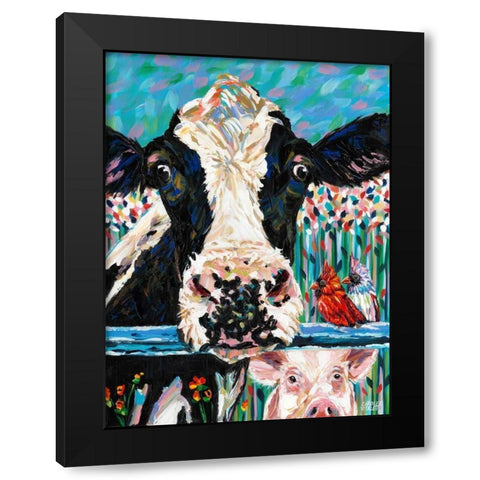 Farm Buddies II Black Modern Wood Framed Art Print by Vitaletti, Carolee