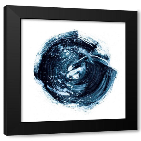 Indigo Nebula IV Black Modern Wood Framed Art Print by Harper, Ethan