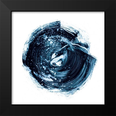 Indigo Nebula IV Black Modern Wood Framed Art Print by Harper, Ethan