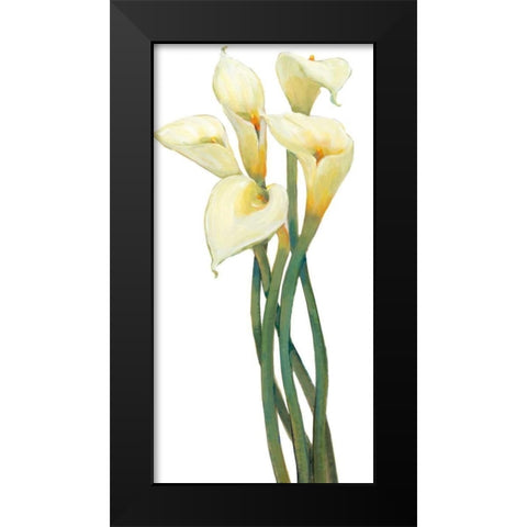 Callas on Silver I Black Modern Wood Framed Art Print by OToole, Tim